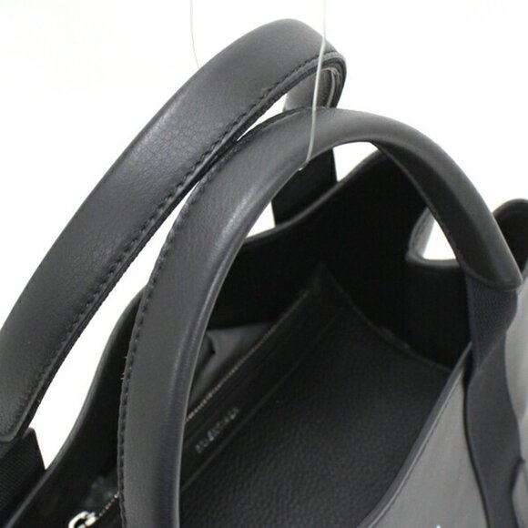 BALENCIAGA Black Leather Tote Bag - Picture 6 of 12